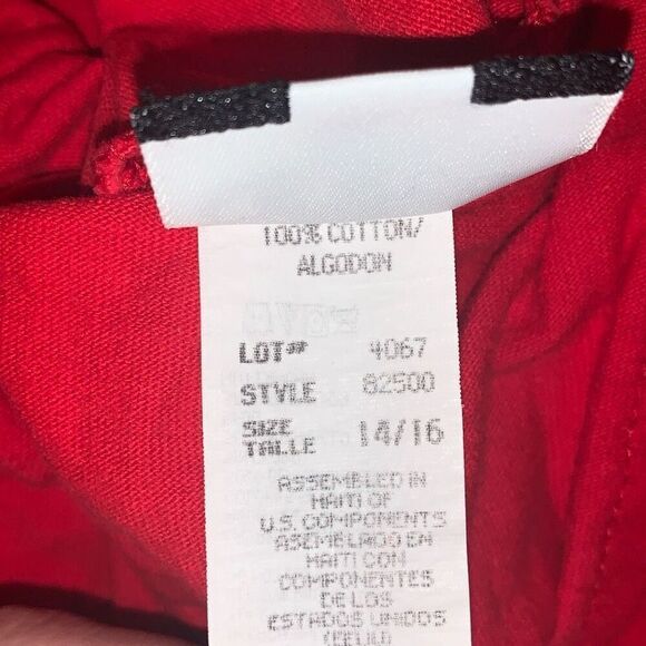 In Design Girls Size 14/16 Casual‎ Knit Shorts Gray Red Elastic Drawstring Waist - Picture 8 of 11